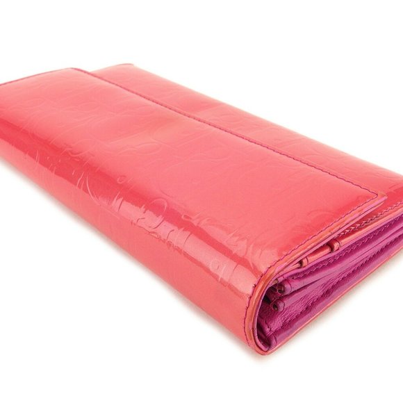 Dior long wallet Ultimate pink enamel leather Authentic - Picture 3 of 7
